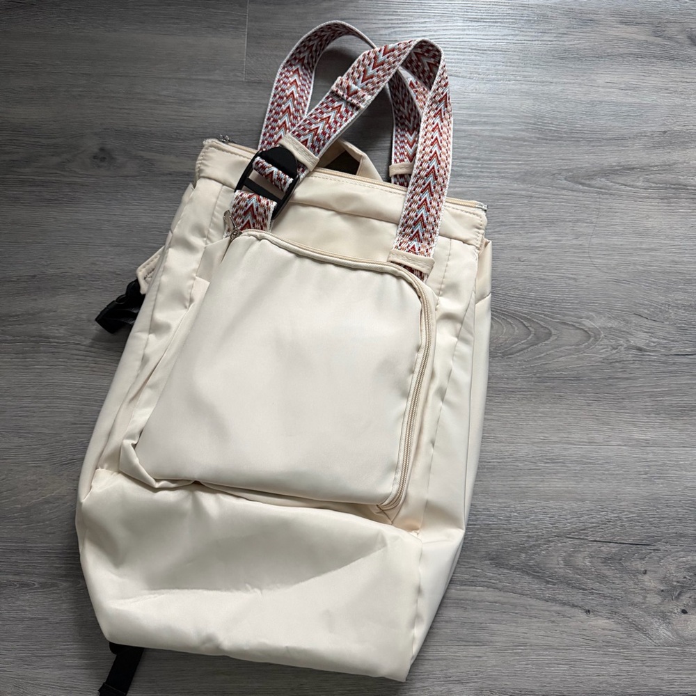 Cream Travel Carry-all Backpack